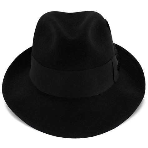 Stetson Frederick Wool Fedora - Black - Walmart.com