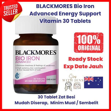 Jual Blackmores Bio Iron Advanced Energy Support Vitamin 30 Tablets