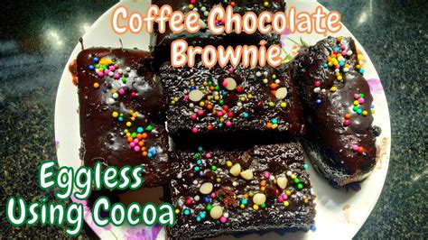 Eggless Coffee Chocolate Brownie Marathi Brownie Cocoa Eggless