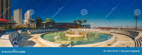 New Orleans February 2016 Panoramic View Of Spanish Plaza On