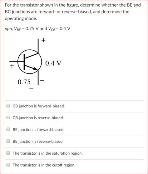 Solved For The Transistor Shown In The Figure Determine