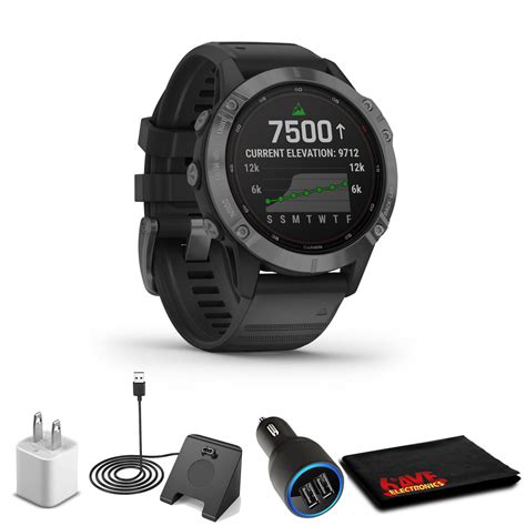 Buy Garmin Fenix 6 Pro Solar Slate Gray With Black Band With