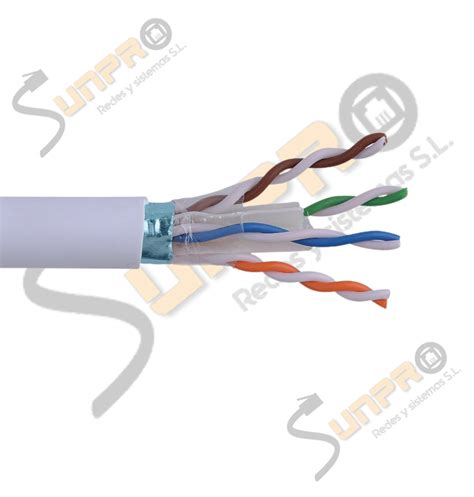 Cable Cat 6 U UTP LSZH Cca rígido 305m blanco CPR Dca Sunpro Redes