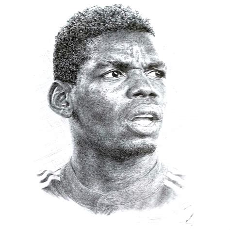 Jonathan Wood Pencil Drawing Paul Pogba