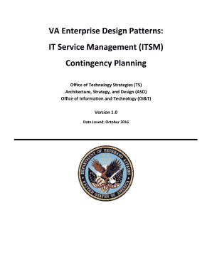 Fillable Online ITSM Contingency Planning Enterprise Design Pattern