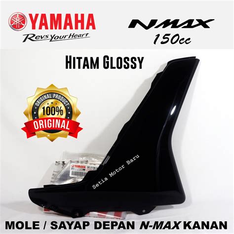 Jual Yamaha Sayap Depan Mole Side Cover Lumpur Motor Nmax Hitam Glossy