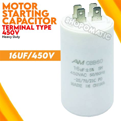 Uf V Motor Running Starting Capacitor Terminal Type Heavy Duty