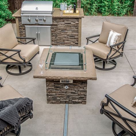 Dancing Fire Pit + Wind Guard (The Montana) - Blazing Beats - Touch of