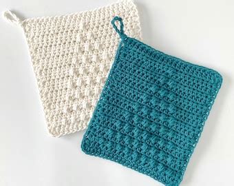Crochet Winter Tree Stripe Hot Pad Pattern Etsy