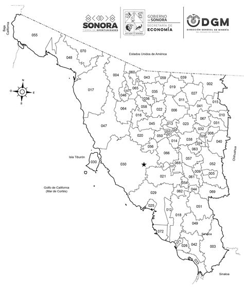 Minería Mapa minero Secretaría de Economía del Estado de Sonora