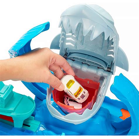 Pista Hot Wheels City Color Shifters Robô Tubarão GJL12 Mattel Dorémi Brinquedos