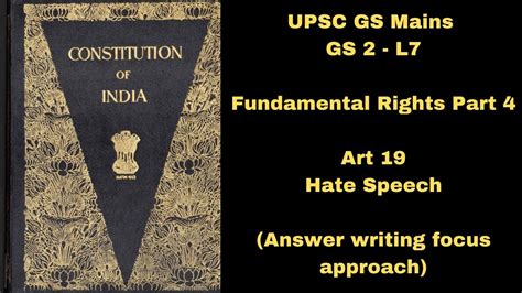 Fundamental Rights Upsc Fundamental Rights And Issues 5 Hate Speech