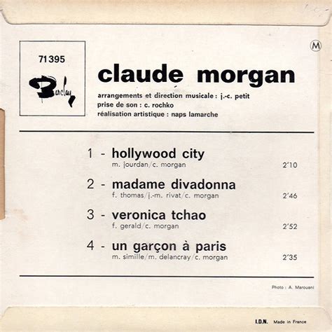 Les Chansons Perdues Claude Morgan