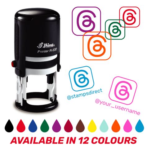 Shiny Threads Self Inking Rubber Stamp With Customised Option