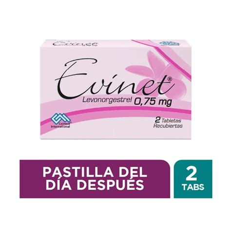 Evinet 0 75mg Caja X2 Tabletas Luegopago