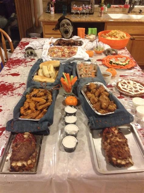 Creepy Halloween Buffet Table