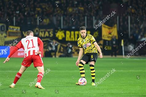 8 Mijat Aek Fc During Greek Editorial Stock Photo Stock Image