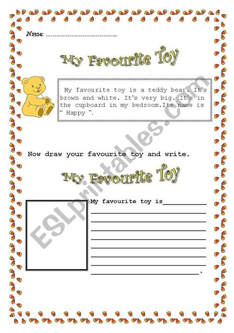 My Favourite Toy Esl Worksheet By Phrallis