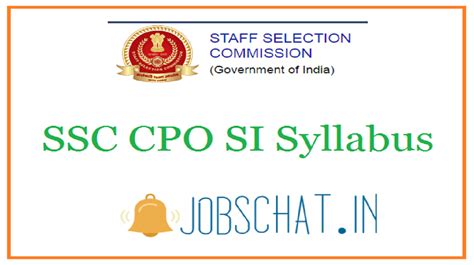 SSC CPO SI Syllabus 2020 | SSC CPO Exam Pattern @ Ssc.nic.in