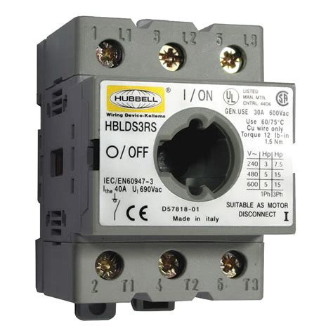 Hubbell Wiring Hblds3rs Phase Non Fusible Replacement Switch 600 Volt 30 Amp Nema 4 4x And 12k