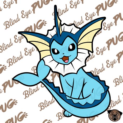 Vaporeon Svg Layers Pokemon Smash Brother Eevee Pikachu Etsy Canada