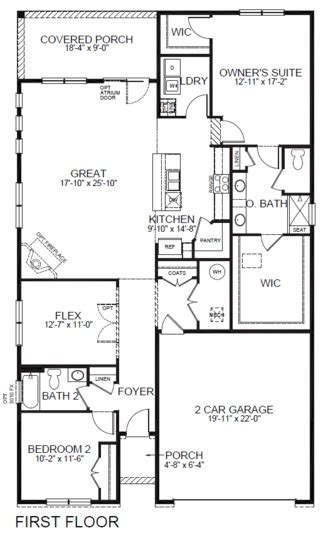 The Clifton Models Floorplans In Frederica De D R Horton