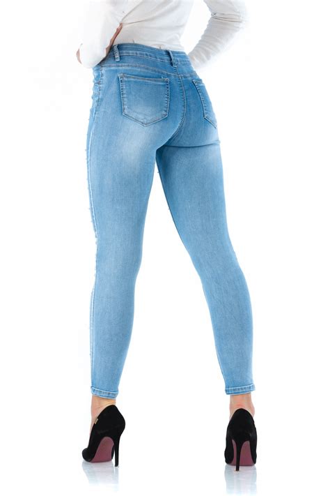 Jeans Moderno Attillato Con Dettaglio Di Perline Chyler Azzurro 67