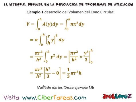 Método De Discos Y Ejemplos Cálculo Integral Cibertareas