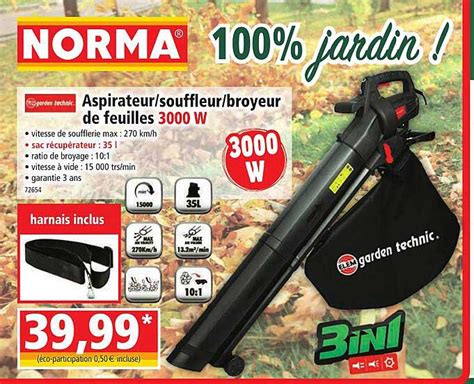 Promo Elem Aspirateur Soufleur Ou Broyeur De Feuilles Chez Norma