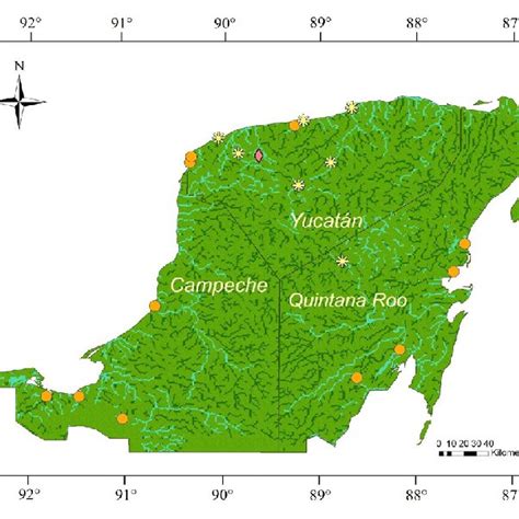 Potential Distribution Of The Neotropical Otter Habitat In Yucat N