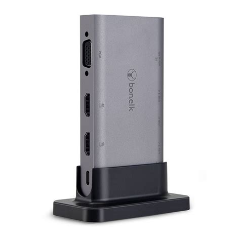 Bonelk Long Life 9 In 1 USB C Multiport Desktop Hub Space Grey ELK