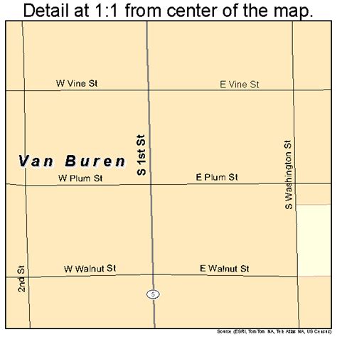 Van Buren Indiana Street Map 1878470