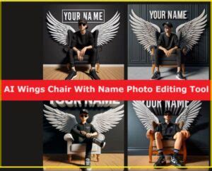 Ai Wings Chair With Name Photo Editing App Link For Instagram Facebook