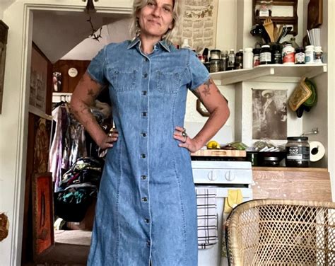 Cutest S S Vintage Liz Claiborne Denim Dress Womens Size Medium