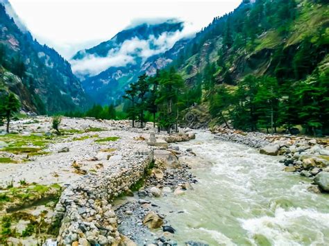 Scenic View of Stream Flowing in Harsil Valley in Uttarakhand, INDIA ...