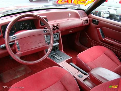 Red Interior 1993 Ford Mustang LX Convertible Photo #53346769 ...