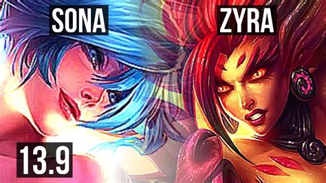 SONA Lucian Vs ZYRA Aphelios SUP 2 1 24 300 Games KR Master