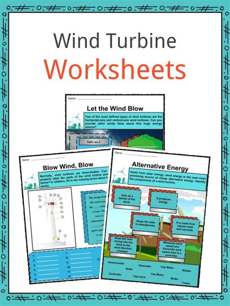 Wind Turbine Facts Worksheets Pros Cons And Efficiency For Kids