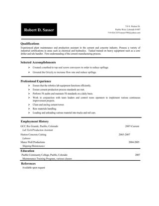 Robert Sasser Pdf