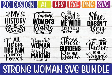 Strong Woman Svg Bundle Bundle · Creative Fabrica