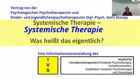 Systemische Therapie Was heißt das eigentlich YouTube