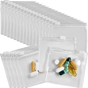 Amazon Zippered Pill Pouch Bags Pcs Slide Lock Clear Plastic