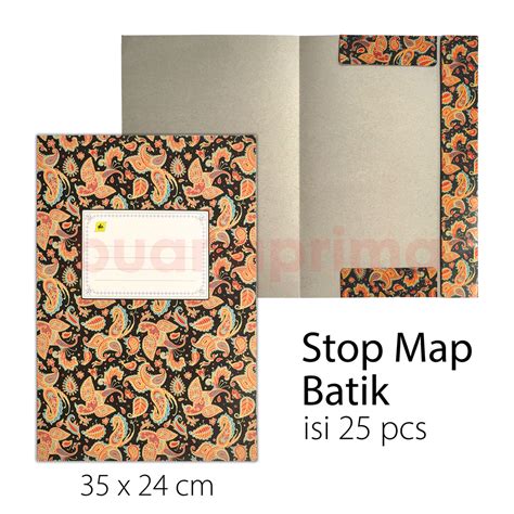 Jual Stop Map Batik Standard Isi Lembar Stopmap Stof Map Kertas