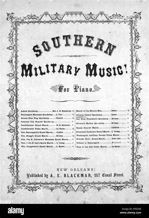 Confederate Sheet Music Hi Res Stock Photography And Images Alamy