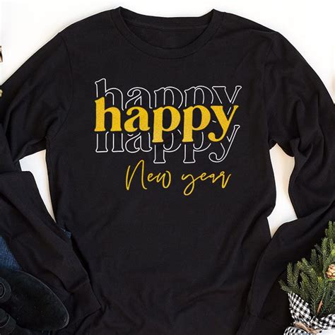 Happy New Year Nye Party Funny New Years Eve Confetti Longsleeve