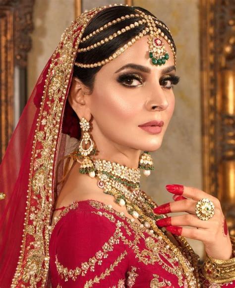 Saba Qamar Poses In Traditional Bridal Dress The Odd Onee