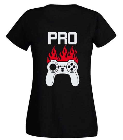 G Graphics T Shirt Damen T Shirt Pro Gamer Slim Fit Mit Trendigem Frontprint Aufdruck Auf