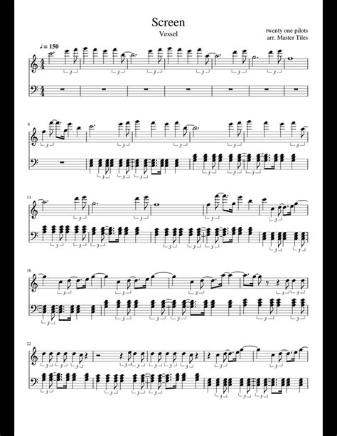 Twenty One Pilots Screen Piano Solo Sheet Music For Piano Download Free In Pdf Or Midi