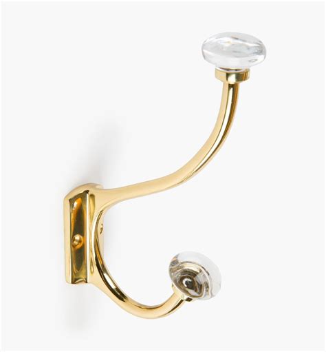 Brass Coat Hook With Crystal Knobs Lee Valley Tools