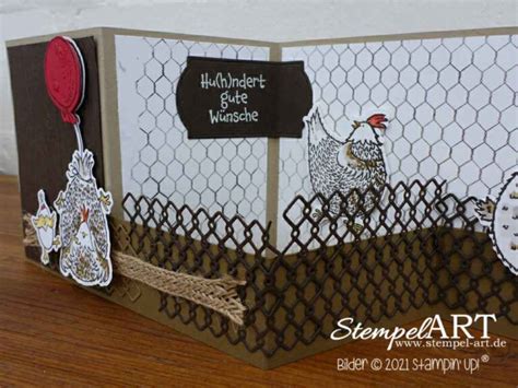 Team Blog Hop Eine Z Fold Card Mit Den Lustigen H Hnern Stempelart